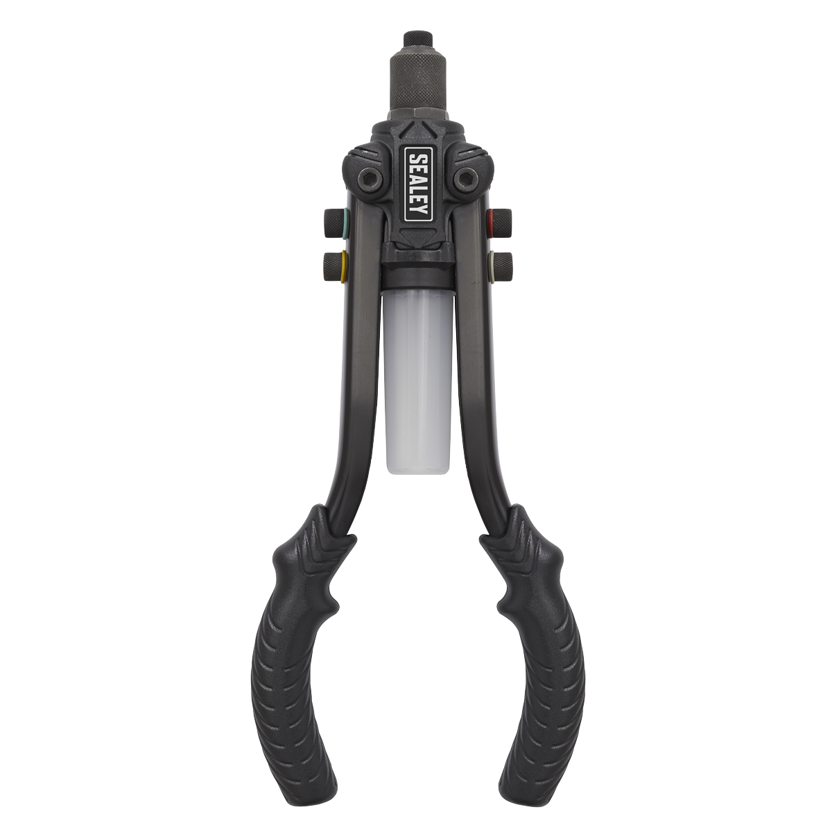 Sealey Compact Riveter With Collection Bowl Heavy Duty Short-Arm Design AK3982