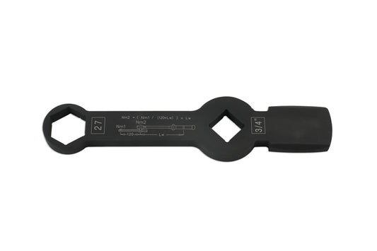 LASER 7343 HGV Brake Caliper Wrench 27mm 3/4" Drive For Mercedes Actros Atego