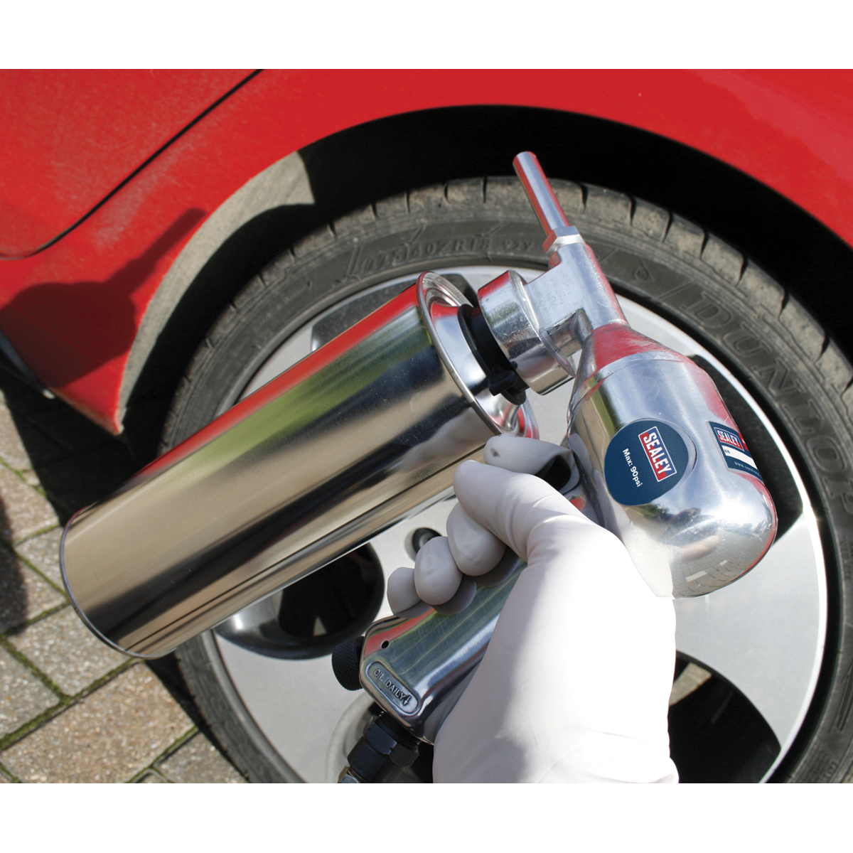 Sealey Air Operated Underbody Coating Gun Fitted With Regulator 1/4" BSP AK42