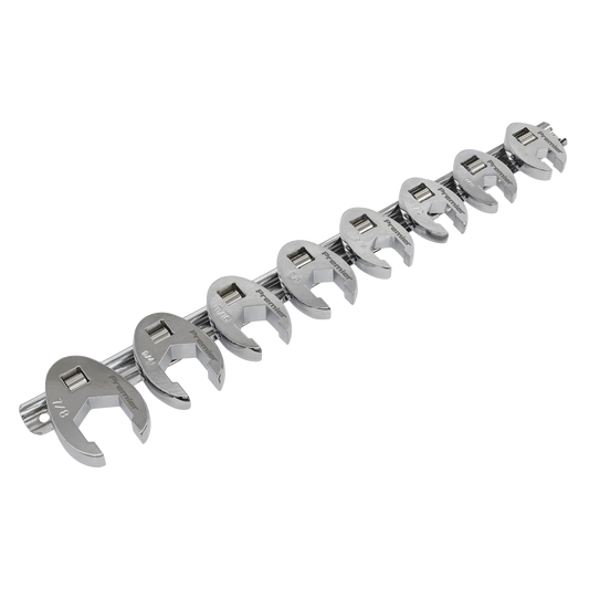 Sealey Crows Foot Spanner Set 8 Pieces 3/8" Square Drive - Imperial AK599