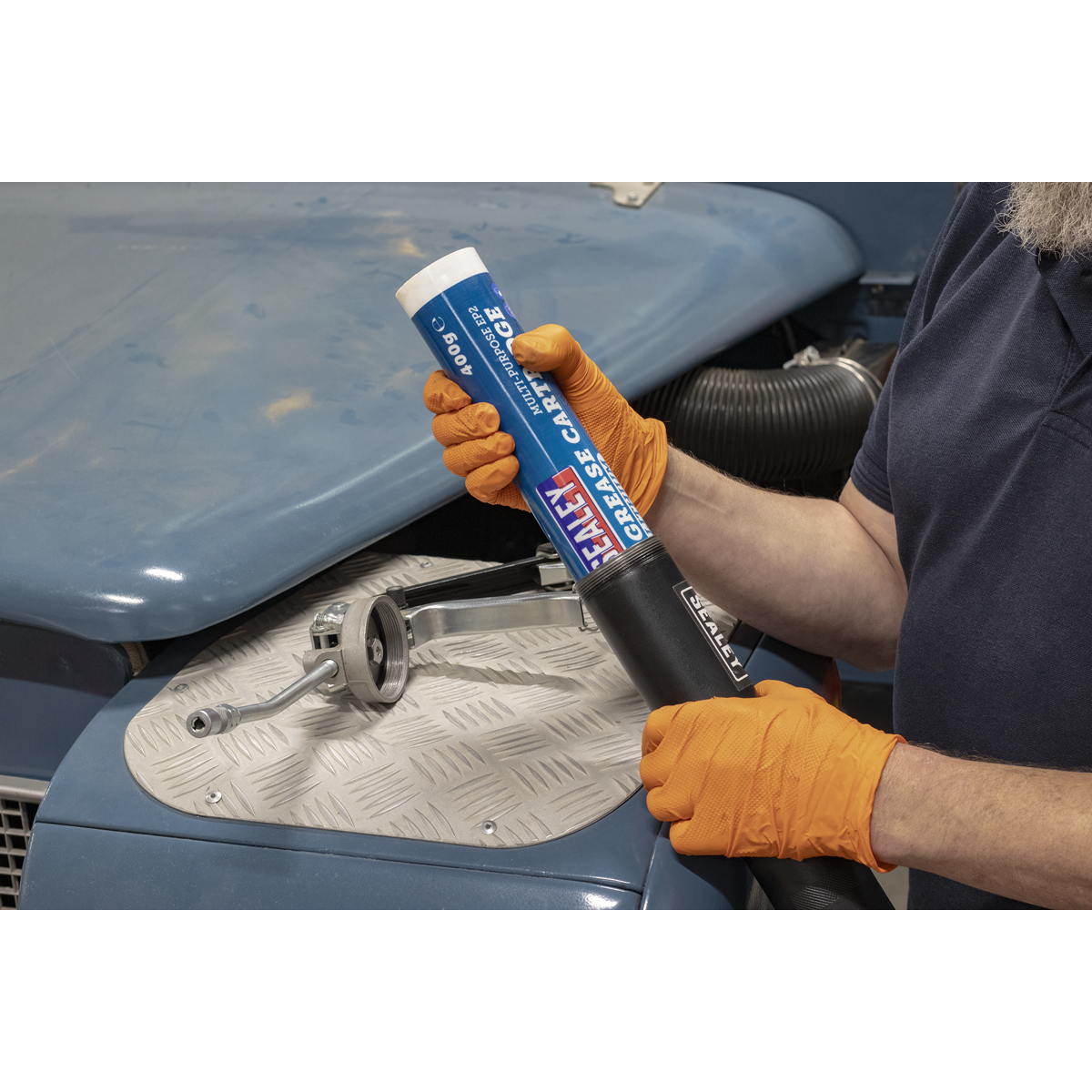Sealey Grease Gun With Variable Stroke Heavy Duty Twin Piston 3-Way Fill AK4402