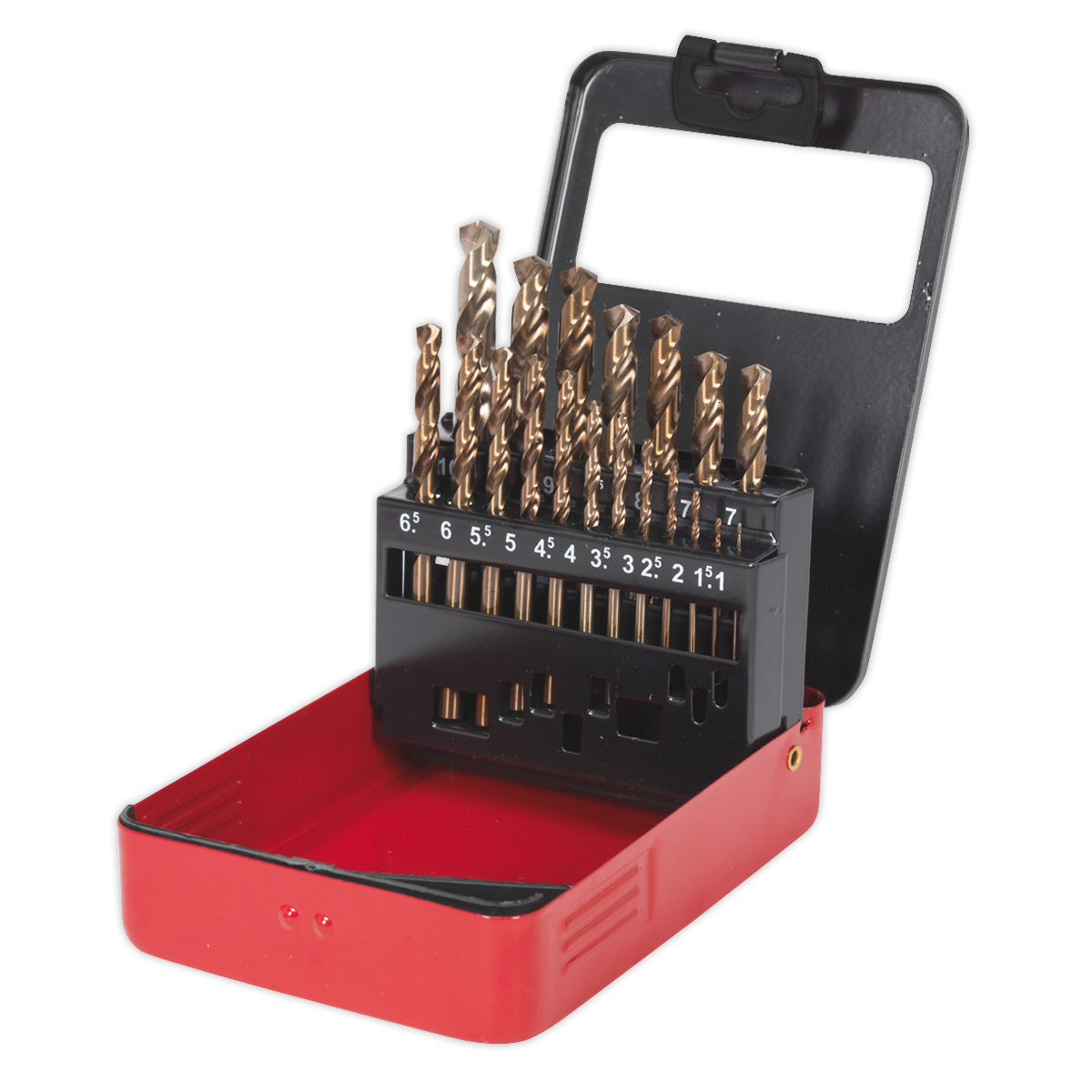 Sealey Cobalt Drill Bit Set 19 Pieces Metric Supplied Metal Storage Case AK4701