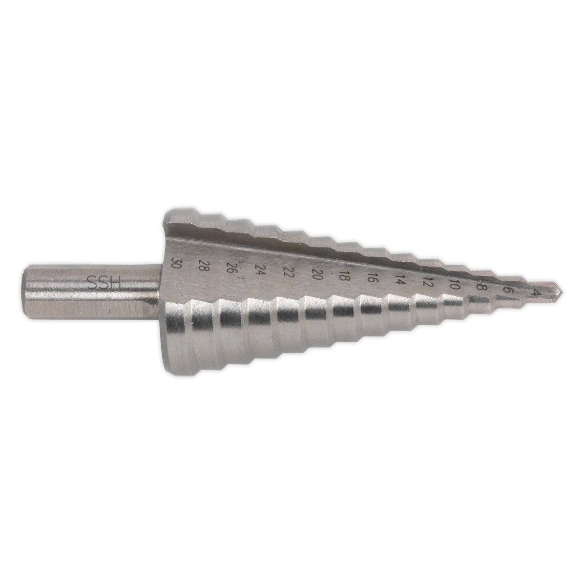 Sealey HSS 4341 Step Drill Bit 4-30mm Double Straight Flutes 4-30mm AK4745