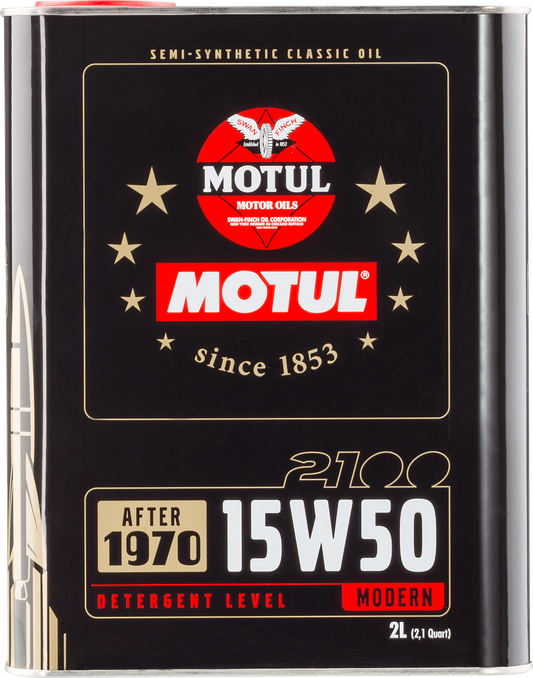 Motul CLASSIC 2100 15W50 2 Liter Auto 15W-50 Semi /Part Synthetic 104512