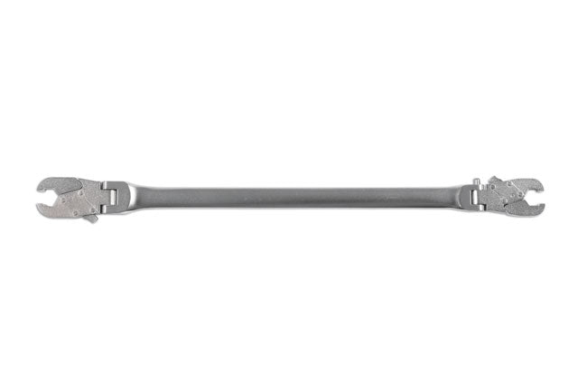LASER 7380 Flexi Flare Nut Wrench 8 x 9mm 252mm Chrome Molybdenum Tool