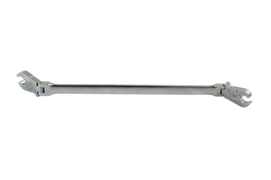 LASER TOOLS 7382 Flexi Flare Nut Wrench 12 x 13mm 352mm Chrome Molybdenum