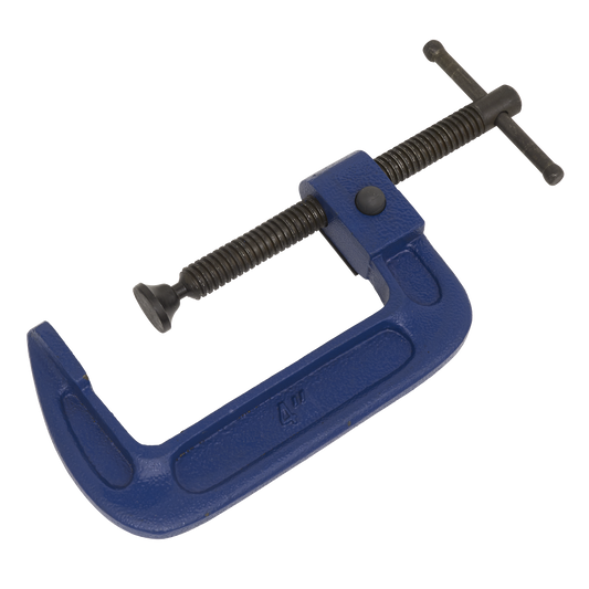 Sealey 100mm G-Clamp Quick Release Mechanism Swivel Tip Forged Body AK6004Q