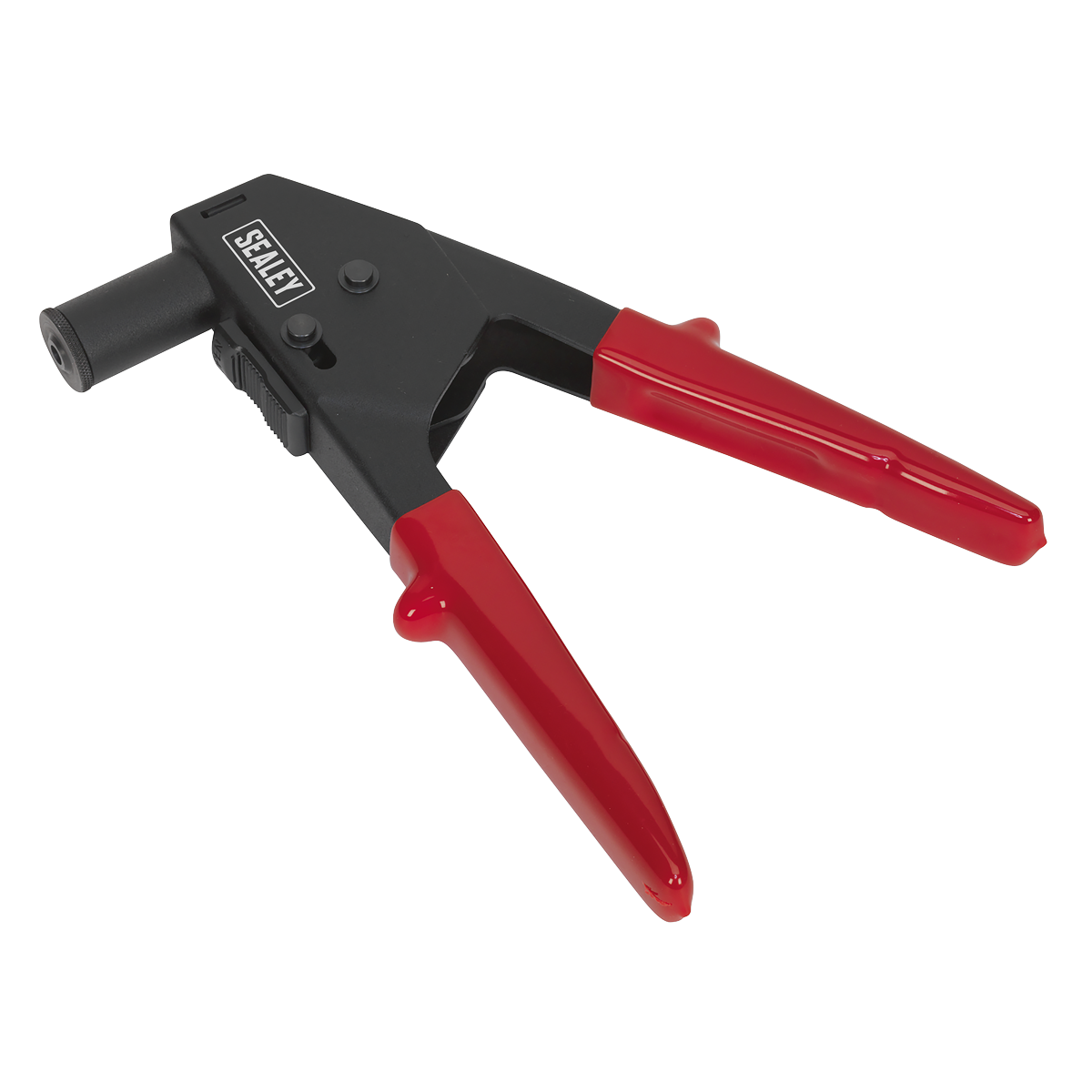 Sealey Plastic Riveting Kit With Universal Nose Piece 220mm - Red/Black AK499