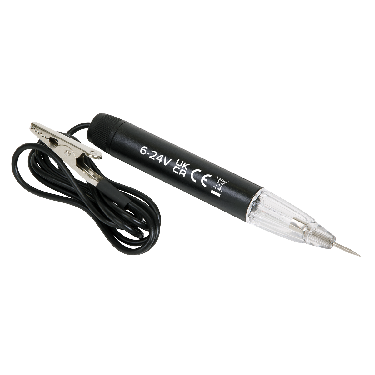 Sealey Circuit Tester With Cable & Alligator Earth Clip 6V-24V DC AK5000