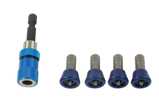 LASER TOOLS 7401 Dry Wall Bit and Holder Set 60mm Chrome Vanadium 5 Pieces