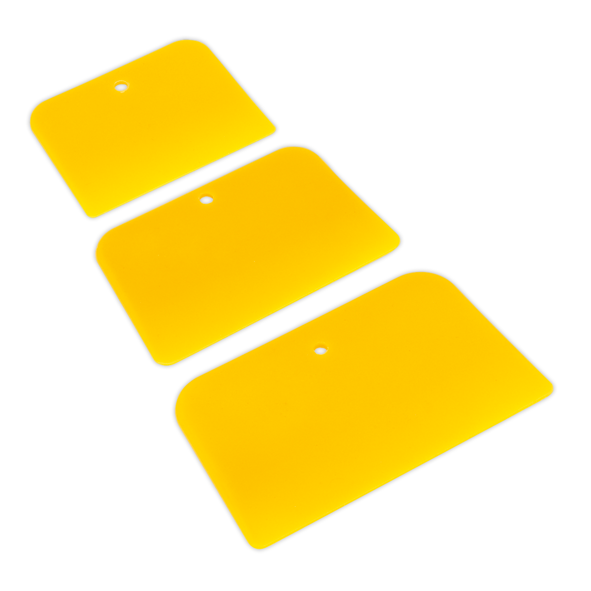 Sealey Body Filler Applicator Set 100/125/150mm 3 Pieces - Yellow AK5225