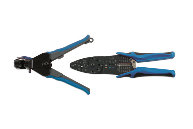 LASER 7403 Wire Cutter Crimper & Stripper Set 190-250mm Soft Grip 2 Pieces