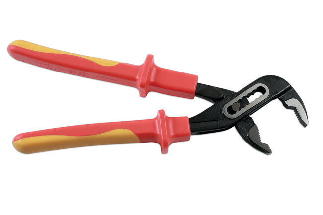 LASER 7425 Pipe Wrench/Water Pump Pliers Steel 240mm VDE Insulated 1000V AC