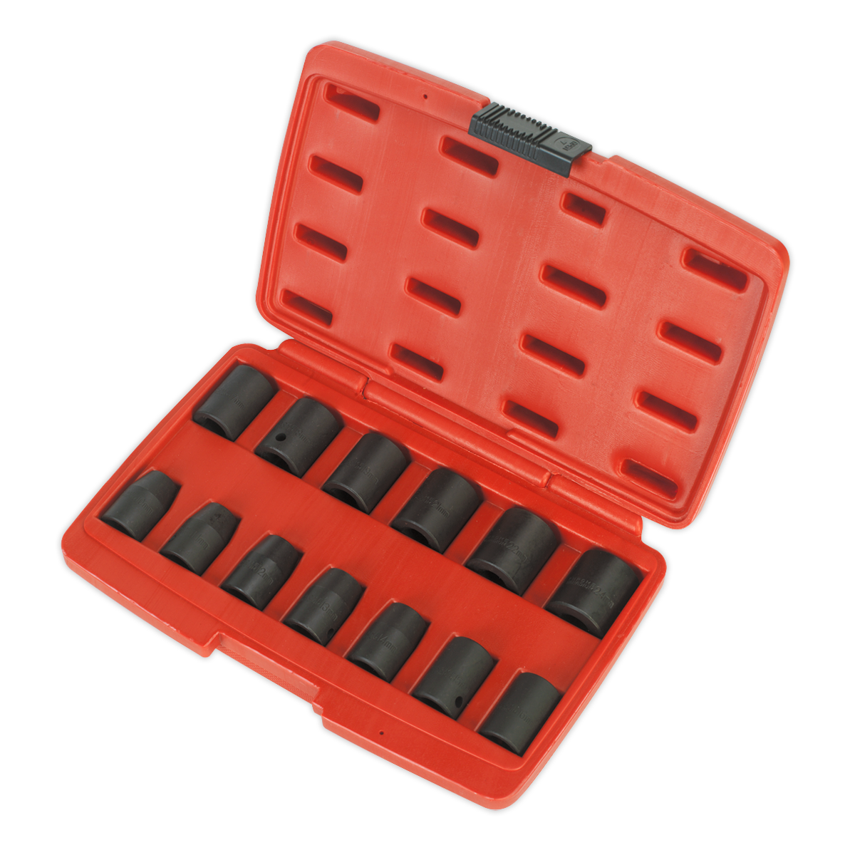 Sealey Impact Socket Set 13 Pices 1/2" Square Drive Metric - Black AK5613M