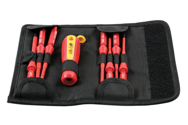 LASER 7434 Insulated Star Screwdriver Set 9 Pieces VDE Live Work 1000V 1500V
