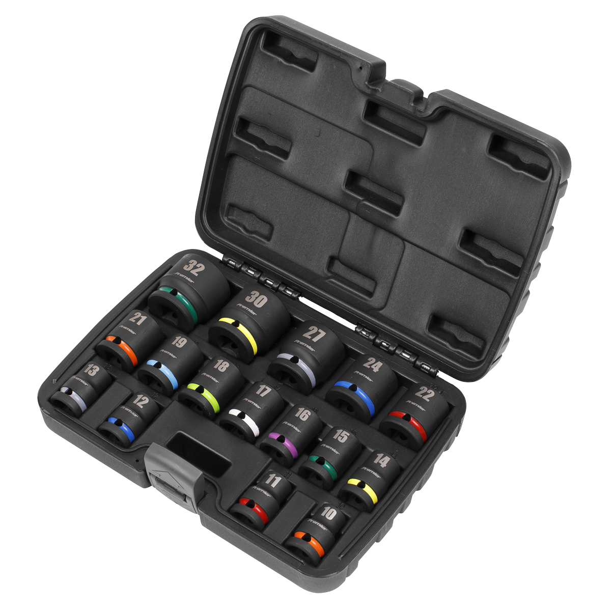 Sealey Impact Socket Set in Storage Case 16 Pieces 1/2" Square Drive AK5625M