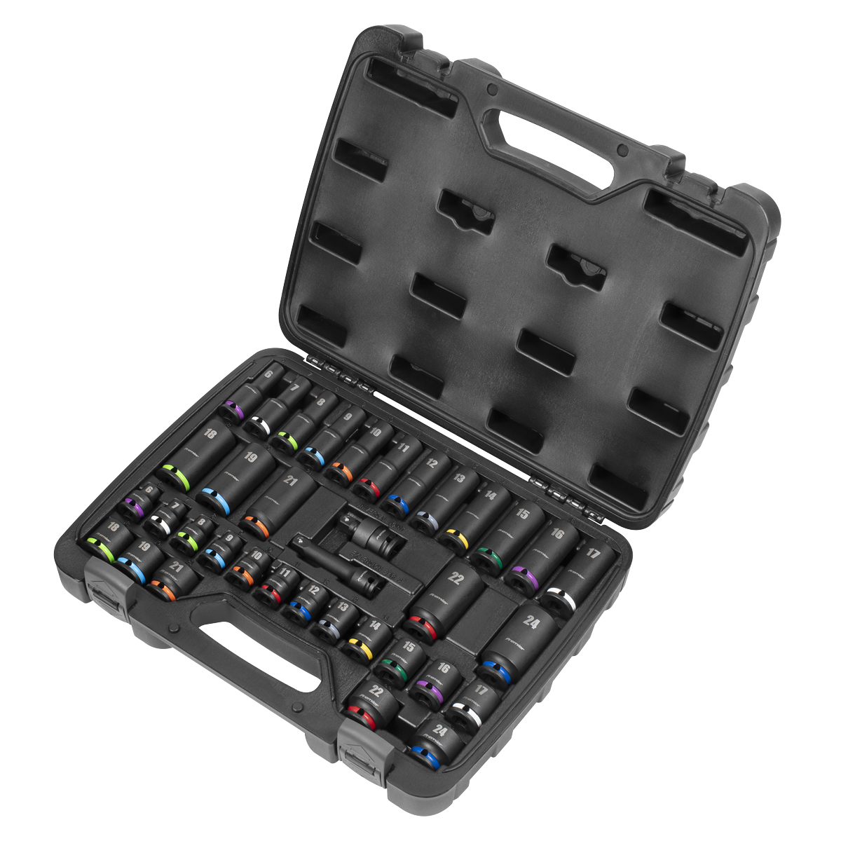 Premier Impact Socket Set 3/8" Square Drive 36 Pieces Hardened Tempered AK5633M