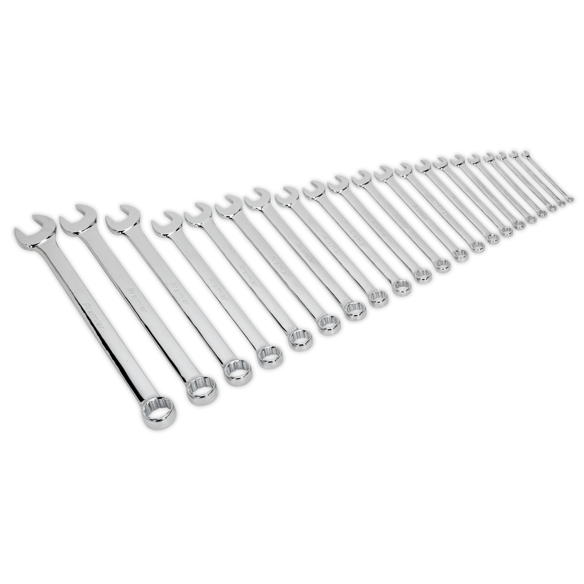 Sealey Combi Spanner Set Jumbo 21 Pieces Chrome Vanadium Steel Metric AK6083