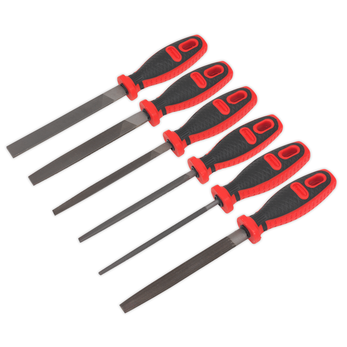 Sealey Engineers File Set With Comfort Grip Handles 6 Pieces 150mm AK580