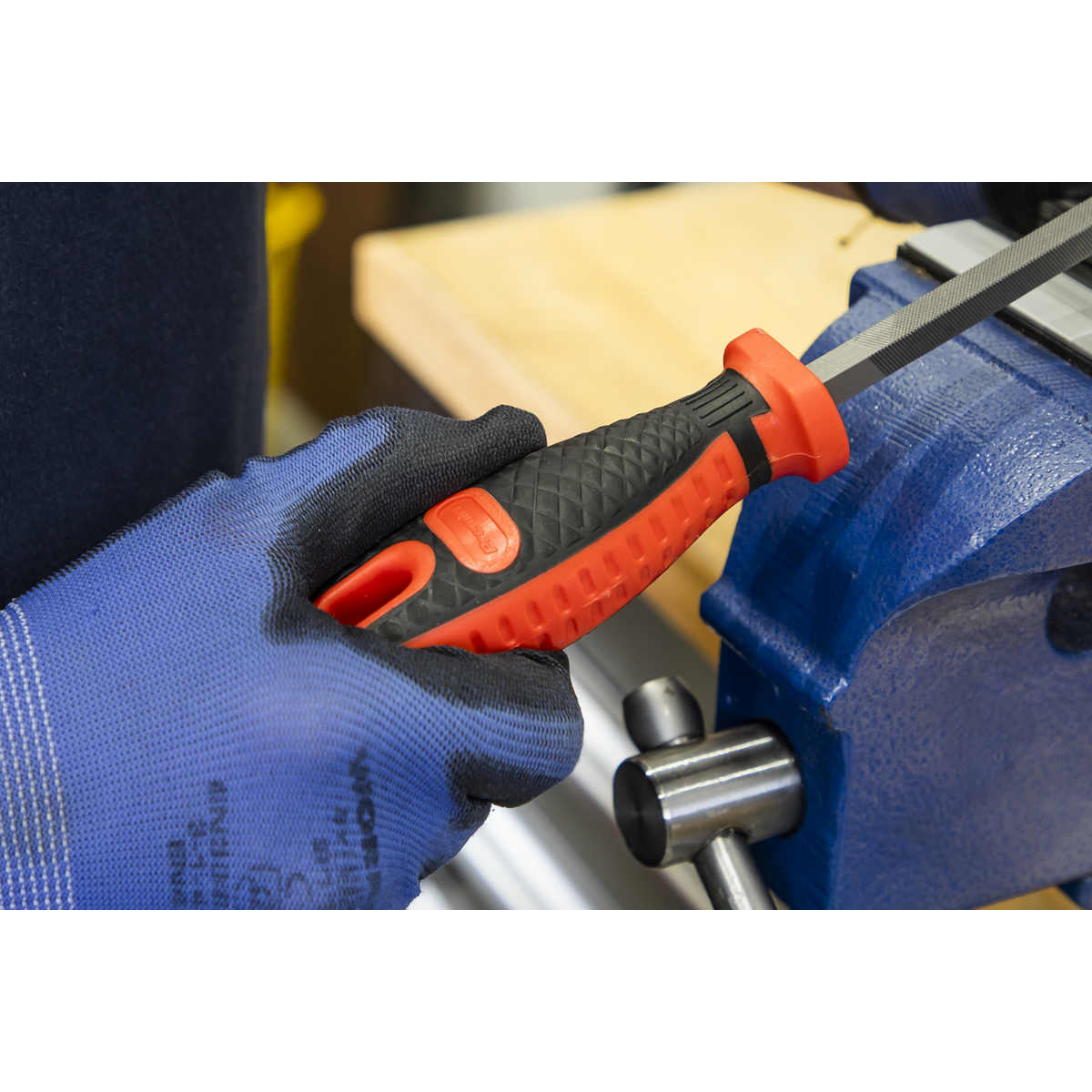 Sealey Smooth Cut Square Engineers File With Comfort Grip Handle 200mm AK5863