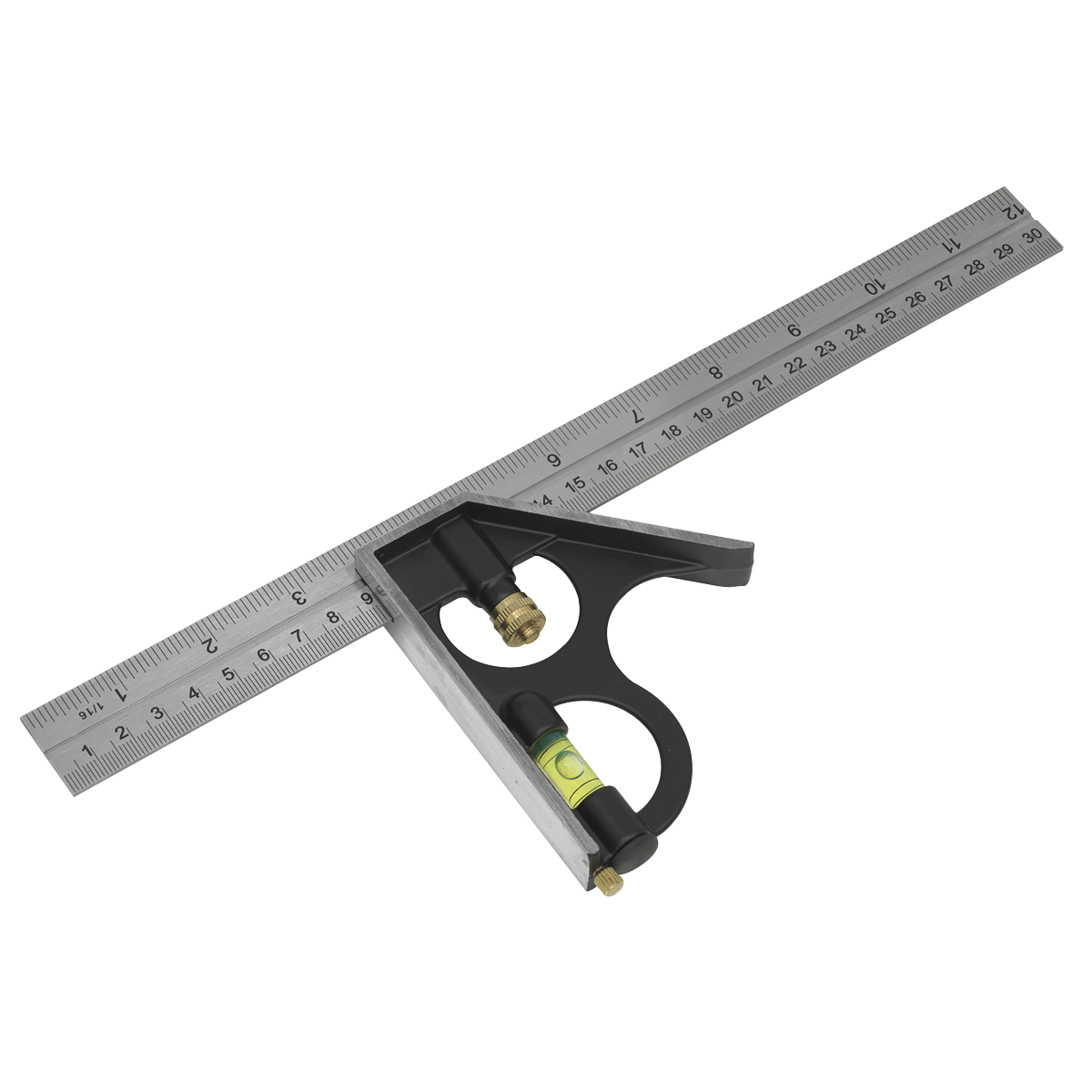 Sealey 300mm Combination Square Machined Stainless Steel Metric Imperial AK6095