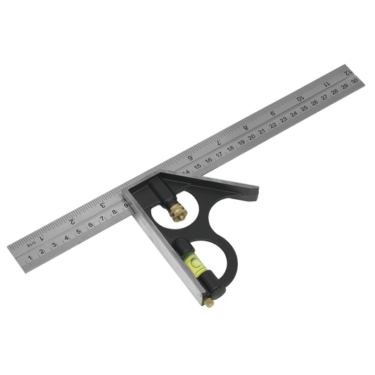 Sealey 300mm Combination Square Machined Stainless Steel Metric Imperial AK6095