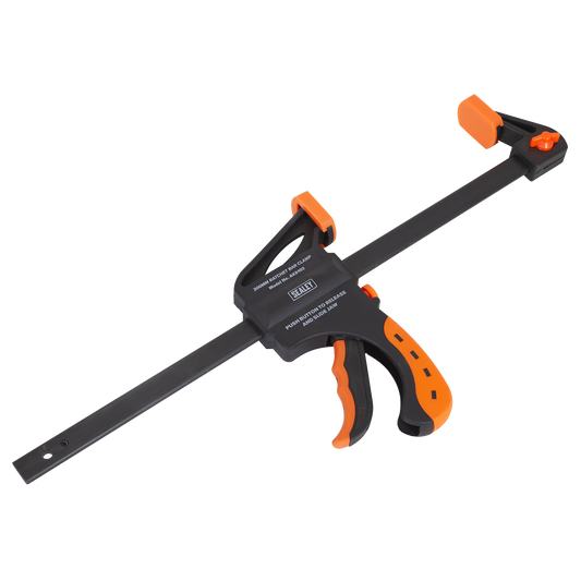 Sealey 300mm Ratchet Bar Clamp With Comfort Grip Handle 63mm Throat AK6102