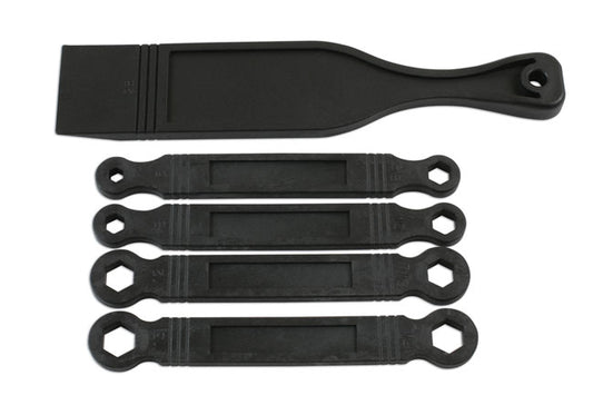 LASER 7464 Non Marring Spanner & Pry Bar Set 5 Pieces Non Marking Chrome Safe