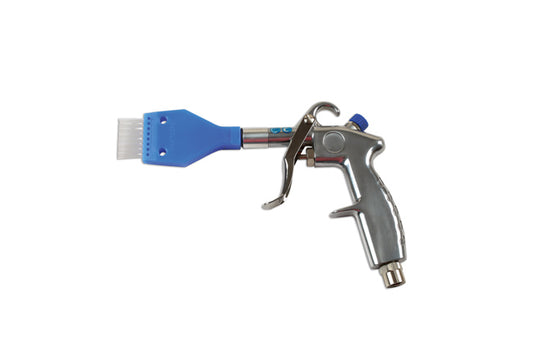 LASER 7465 Air Knife Blow Gun With Brush 100PSI Polished Metal Air Control Valve