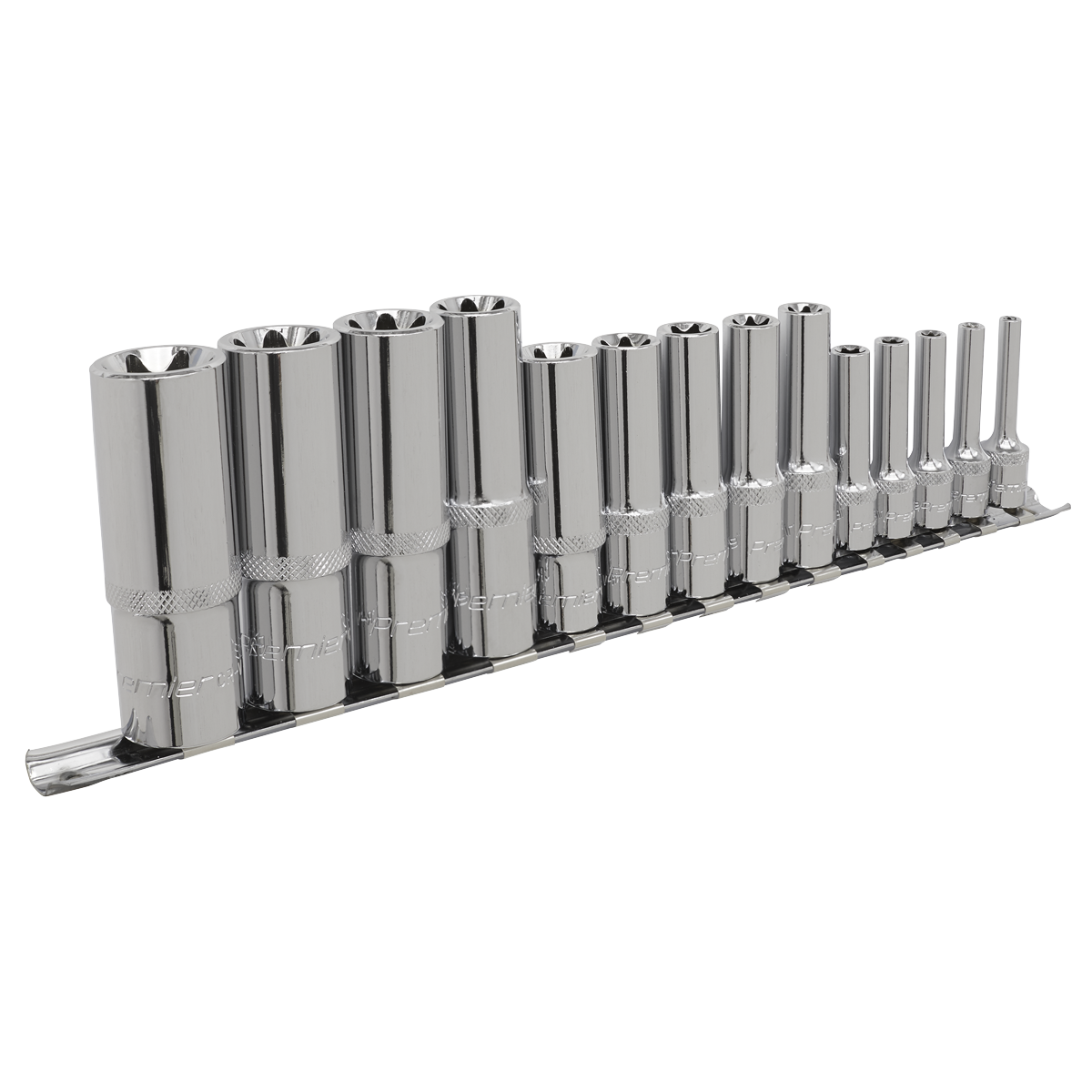 Sealey TRX-Star Socket Set 14pc Deep Female 1/4" 3/8" 1/2" Drive E4-E24 AK6114