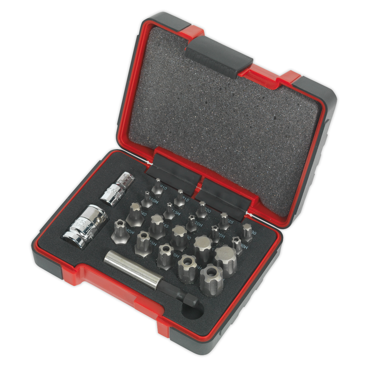 Sealey TRX-P & Security TRX-TS Bit Set 23 Pieces 1/4" & 3/8" Square Drive AK6226