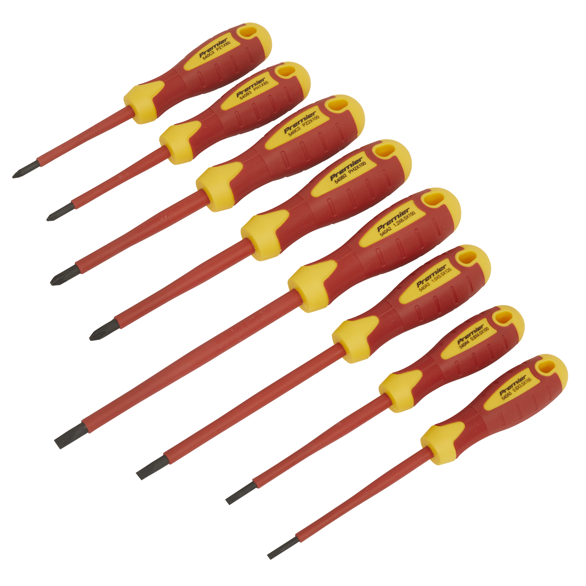 Sealey 8 Piece VDE/TUV/GS Approved Screwdriver Set Chrome Vanadium Steel AK6124