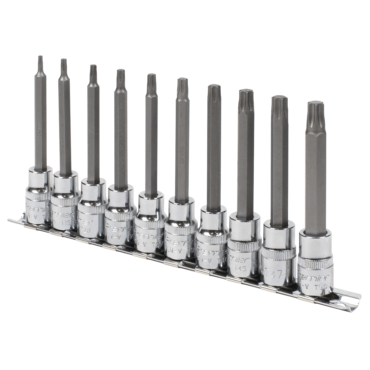 Sealey TRX-Star Socket Bit Set 10 Pieces 3/8" Square Drive - 100mm AK6236