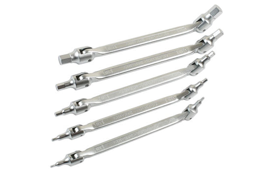 LASER 7480 Double Ended Flexible Hex Bit Set 5 Pieces Chrome Vanadium Tool