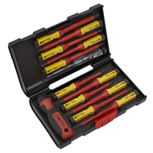 Sealey VDE Approved Interchangeable Screwdriver Set in Storage Case 13pc AK6128