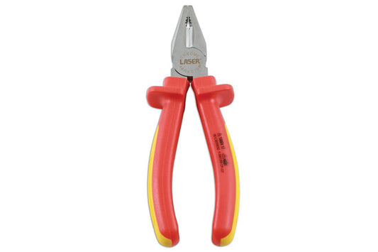 LASER 7483 Combination Pliers 180mm Insulated Steel VDE Certified Handles