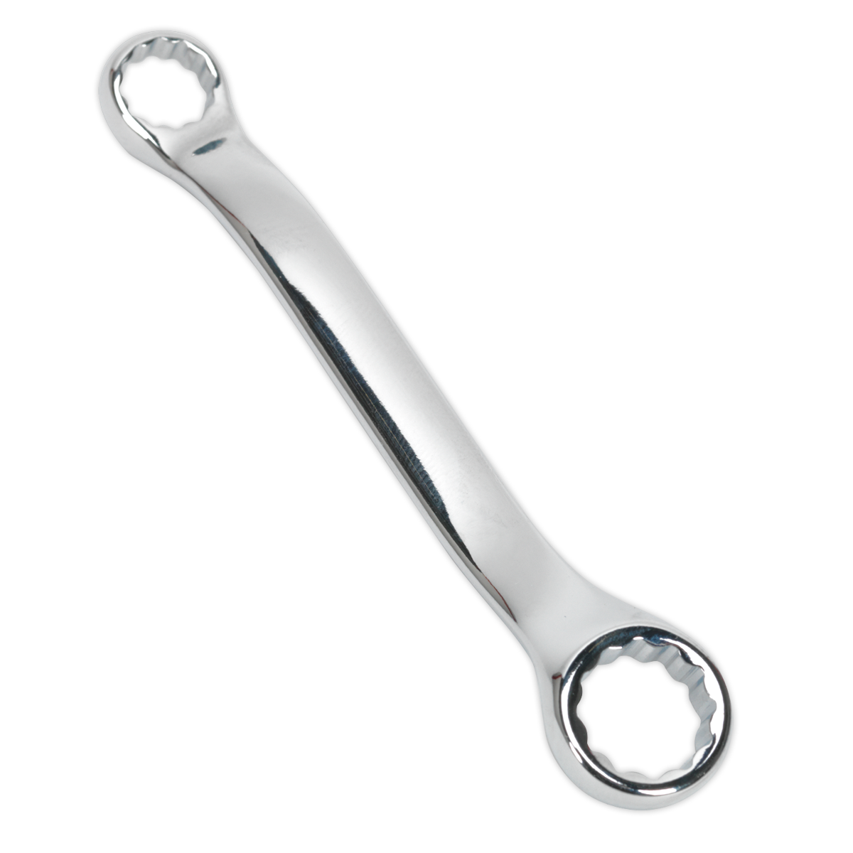 Sealey Double Ring Spanner Offset Stubby Chrome Vanadium Steel 10 x 13mm AK63221