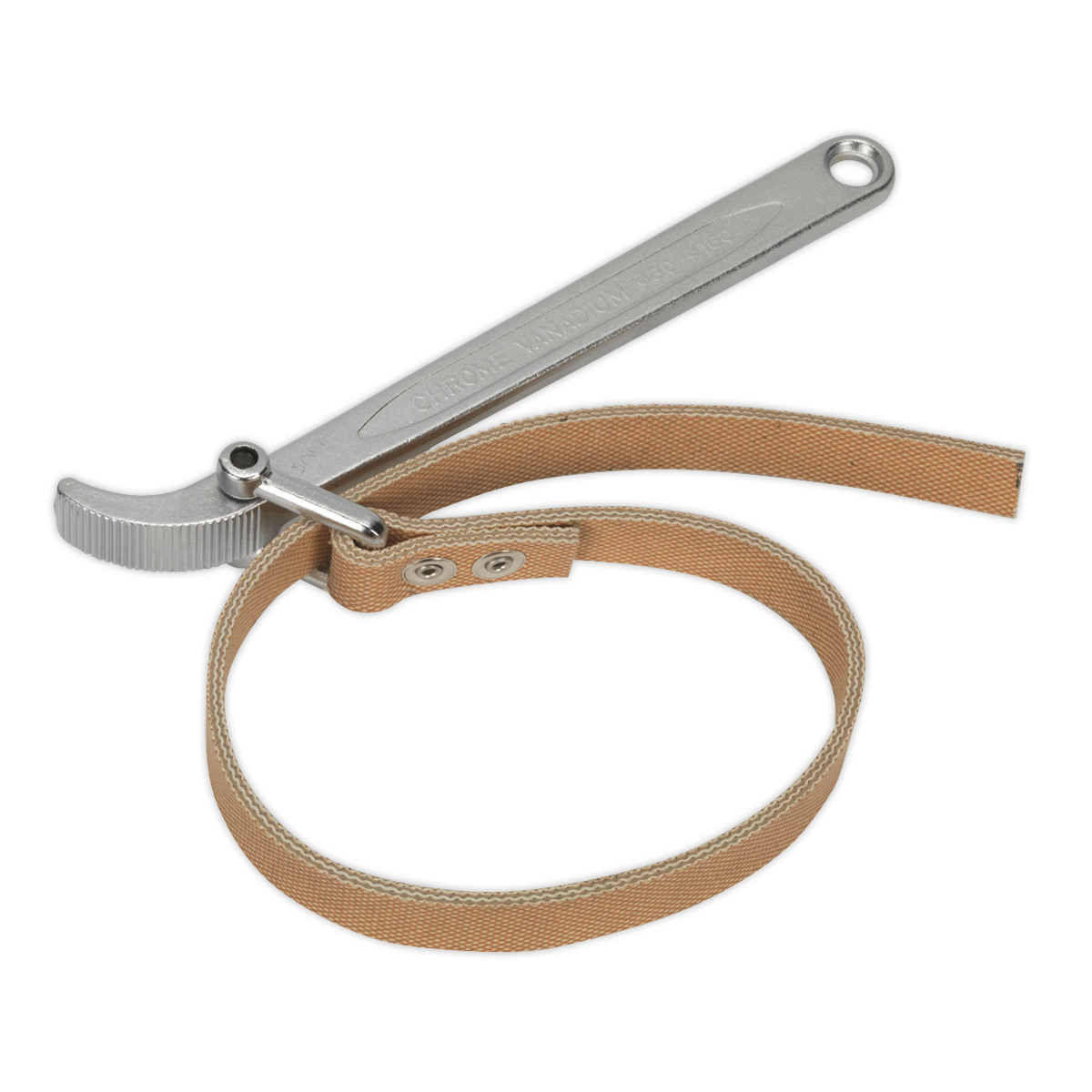 Sealey Oil Filter Strap Wrench With Hanging Hole 60-140mm Capacity AK6404