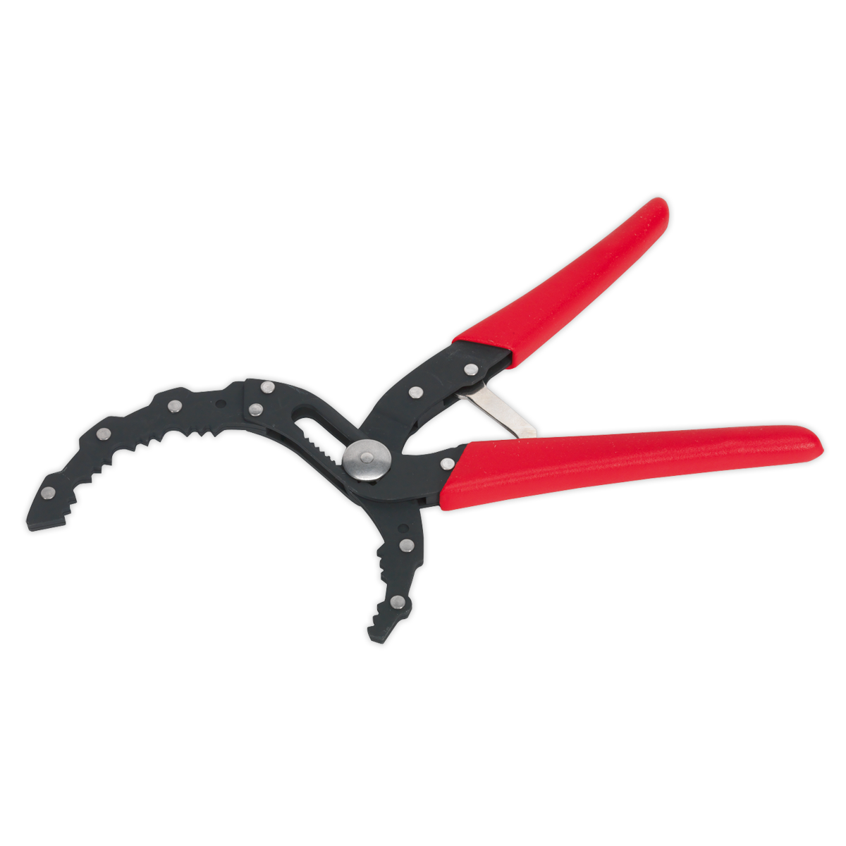 Sealey Auto-Adjusting Oil Filter Pliers With Non-Slip Handles Red AK6419