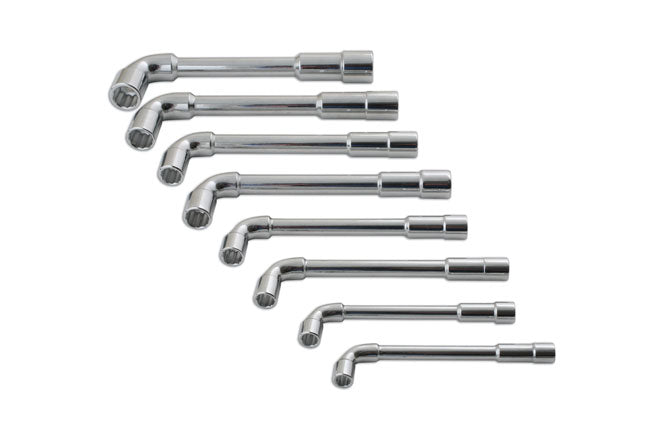 LASER 7506 Go Thru Angled Socket Spanner Set 6-13mm Bi-Hex Angled 8 Pieces