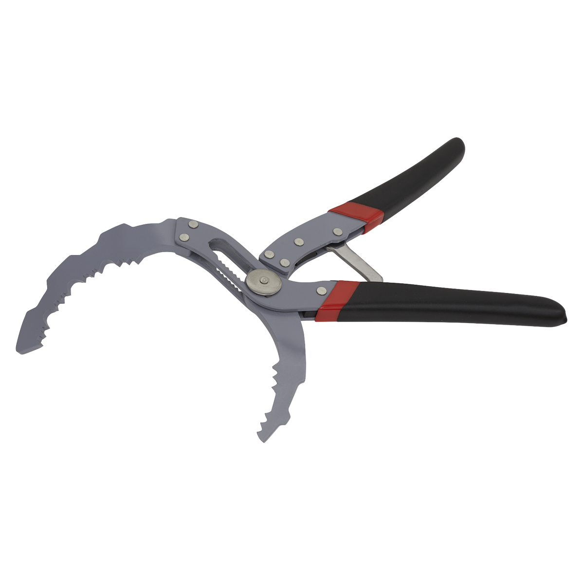Sealey Self-Adjusting Oil Filter Pliers Angled Layered Steel Construction AK6421
