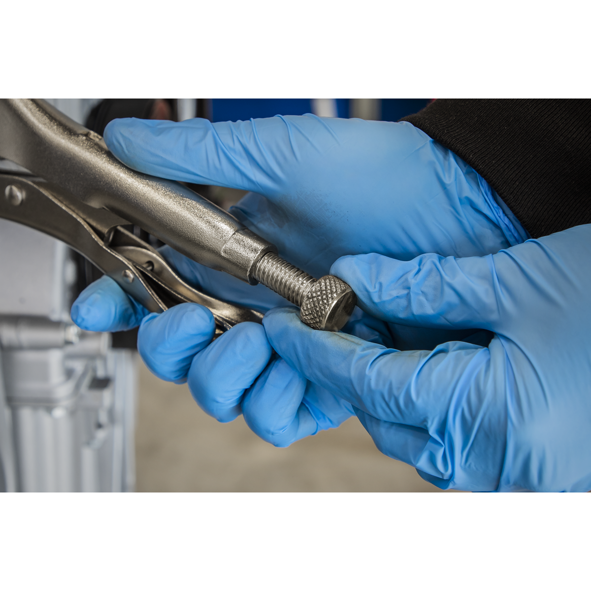 Sealey 45-130mm Oil Filter Locking Pliers Angled Chrome Vanadium AK6423