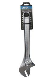 LASER 0168 Adjustable Spanner 460mm Chrome Vanadium Jaw Capacity 58mm Tool