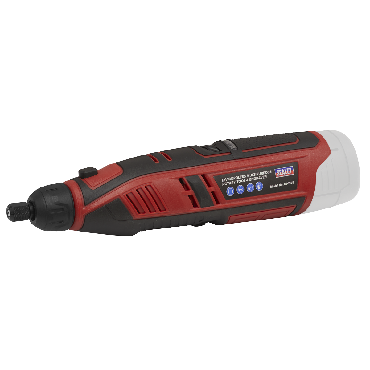 Sealey Cordless Rotary Tool Engraver Kit 49 Pieces 12V Li-Ion - Body Only CP1207