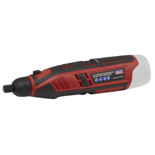 Sealey Cordless Rotary Tool Engraver Kit 49 Pieces 12V Li-Ion - Body Only CP1207