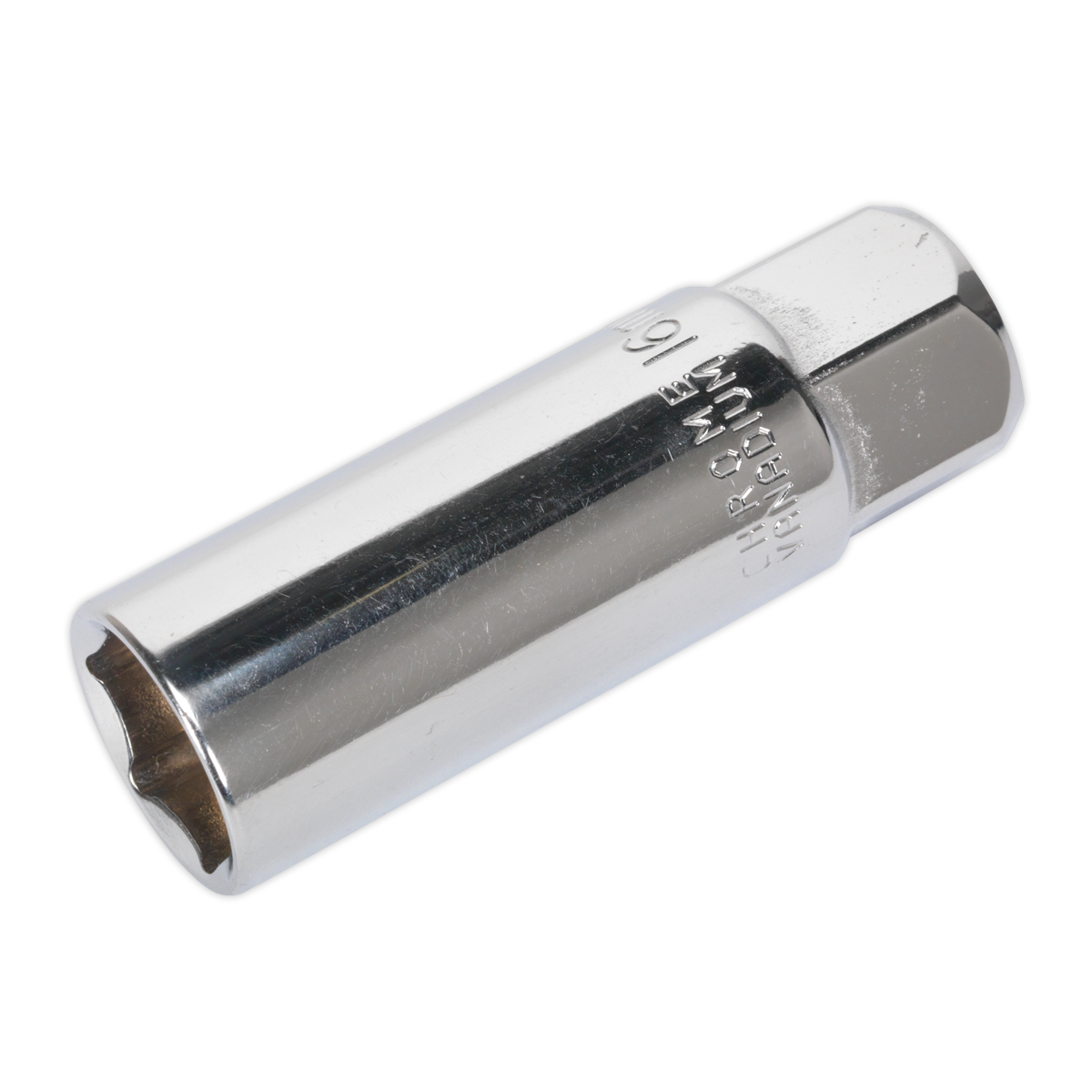 Sealey Spark Plug Socket Chrome Plated 16mm 3/8" Square Drive Magnetic AK654