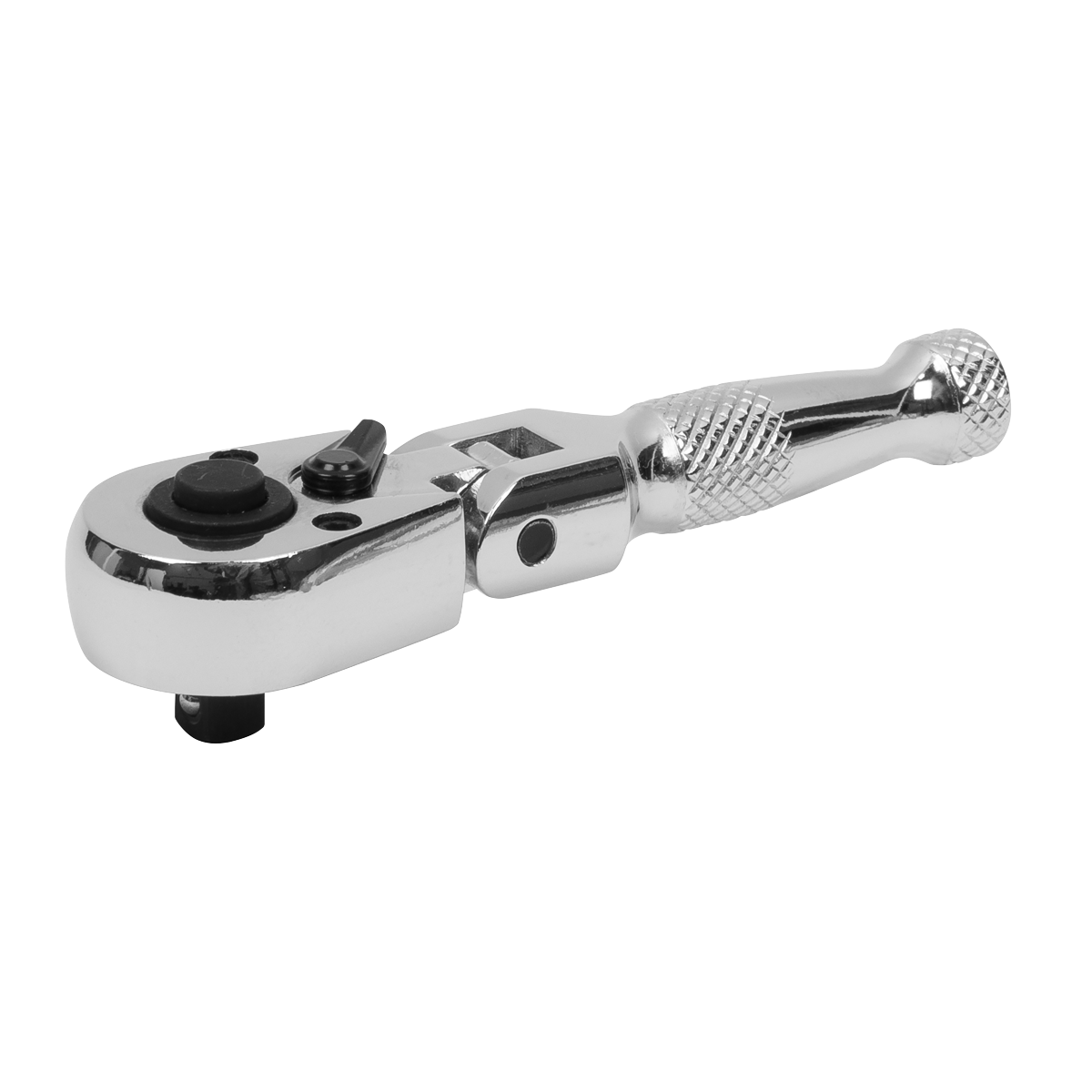 Sealey Ratchet Wrench Flexi-Head Stubby 1/4" Drive Built-In Pivot AK660SF
