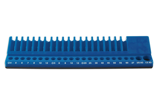 LASER 7531 Magnetic Bit Organiser Holds 43 Bits and Adaptors 375x88x41mm