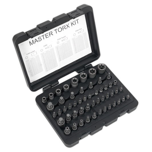 Sealey TRX-Star Master Socket Set Chrome Vanadium Steel 52 Pieces AK6199
