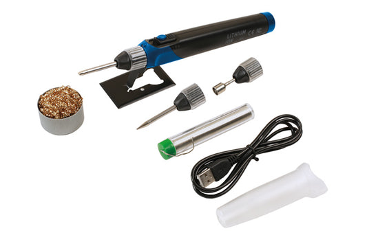 LASER 7546 Rechargeable Soldering Iron Kit 30W Cordless Li Ion USB Tool